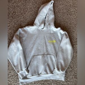 Gray Playboy Hoodie with Yellow Logo